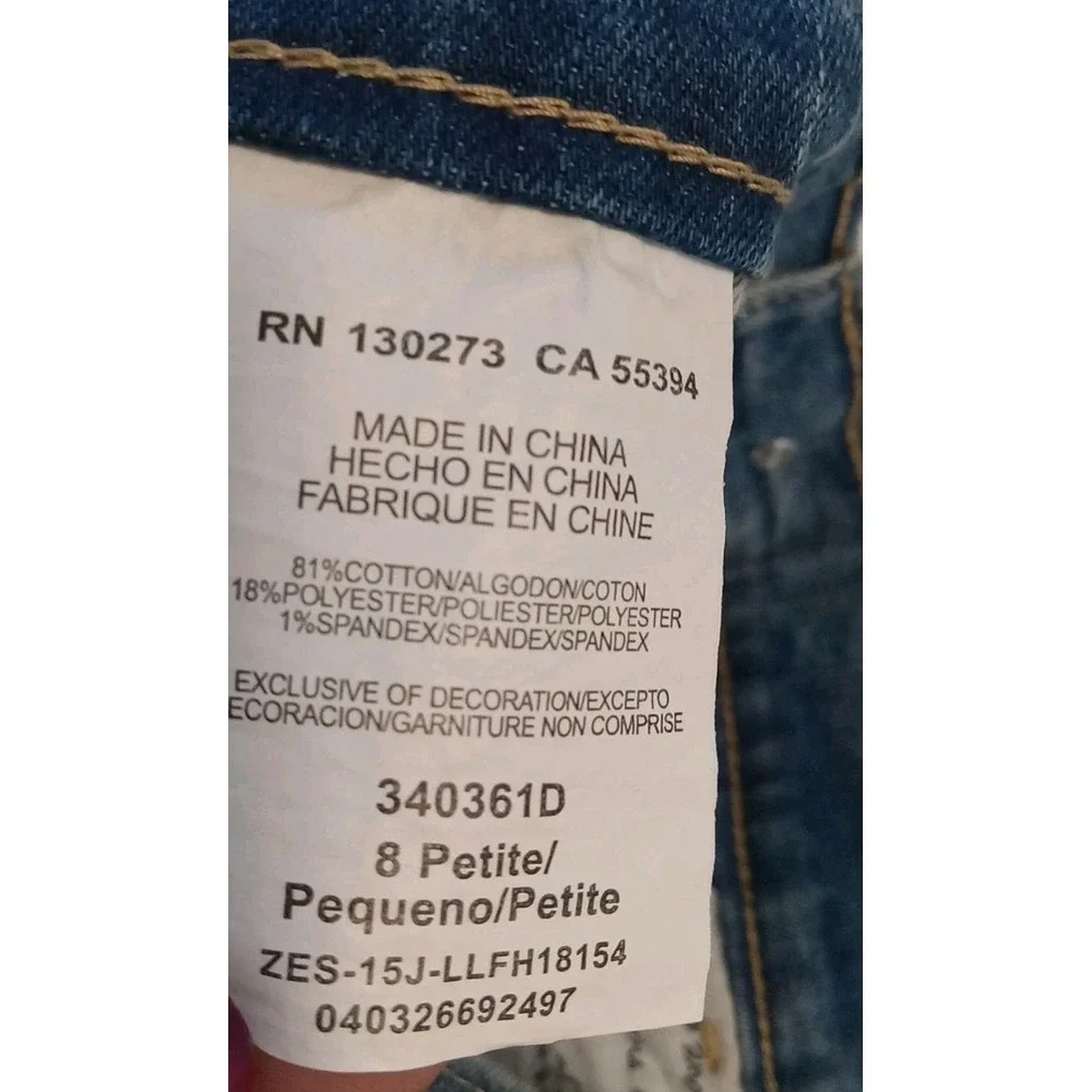 Lee Classic Fit Women Petite‎ Straightleg Slimming  Denim Jeans Size 8P 30x29